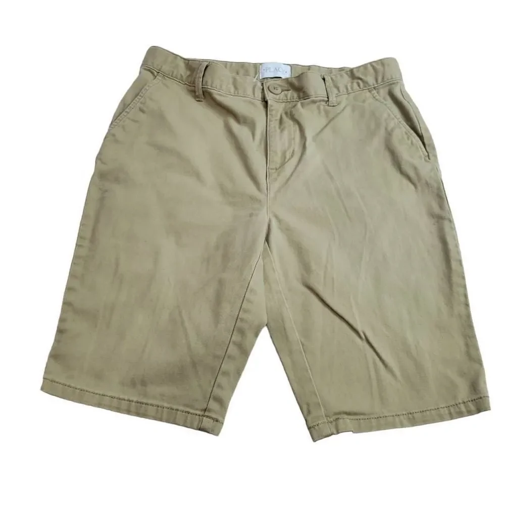 Children's Place khaki uniform bermuda shorts 14